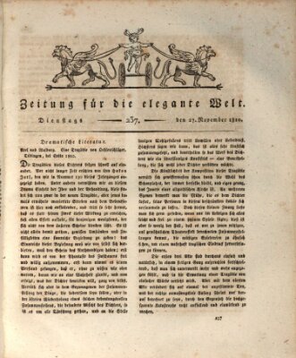 Zeitung für die elegante Welt Dienstag 27. November 1810