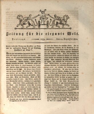 Zeitung für die elegante Welt Freitag 14. Dezember 1810