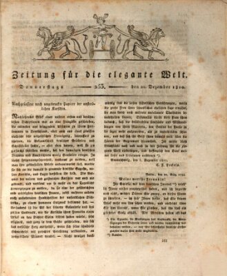 Zeitung für die elegante Welt Donnerstag 20. Dezember 1810