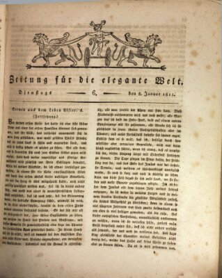 Zeitung für die elegante Welt Dienstag 8. Januar 1811