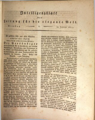 Zeitung für die elegante Welt Dienstag 15. Januar 1811