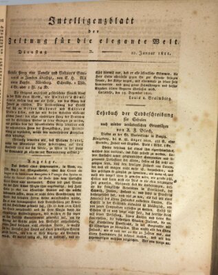 Zeitung für die elegante Welt Dienstag 22. Januar 1811