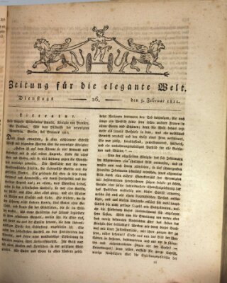 Zeitung für die elegante Welt Dienstag 5. Februar 1811