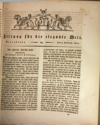 Zeitung für die elegante Welt Samstag 9. Februar 1811