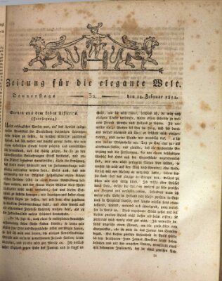 Zeitung für die elegante Welt Donnerstag 14. Februar 1811