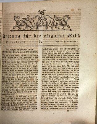 Zeitung für die elegante Welt Samstag 16. Februar 1811