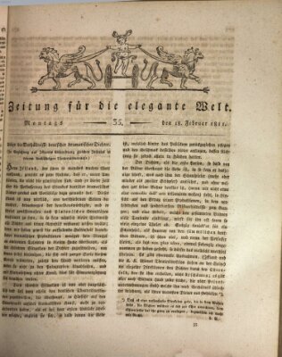 Zeitung für die elegante Welt Montag 18. Februar 1811