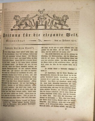 Zeitung für die elegante Welt Donnerstag 21. Februar 1811