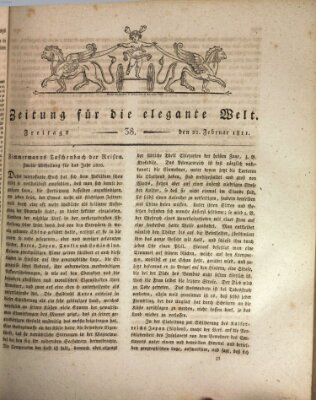 Zeitung für die elegante Welt Freitag 22. Februar 1811