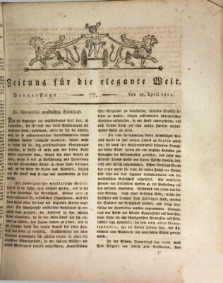 Zeitung für die elegante Welt Donnerstag 18. April 1811