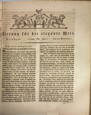 Zeitung für die elegante Welt Dienstag 30. April 1811