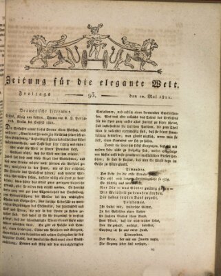 Zeitung für die elegante Welt Freitag 10. Mai 1811