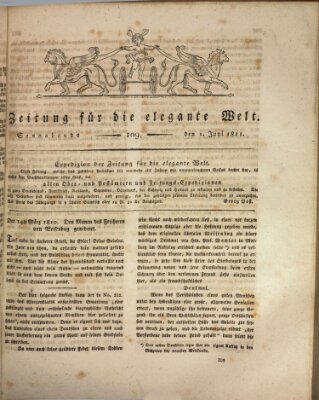 Zeitung für die elegante Welt Samstag 1. Juni 1811