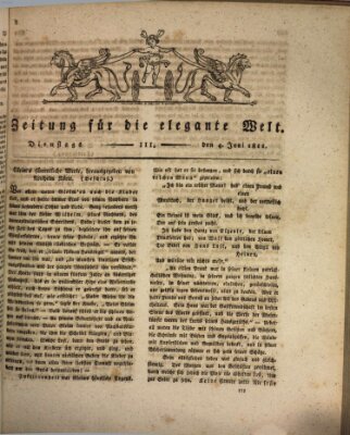 Zeitung für die elegante Welt Dienstag 4. Juni 1811