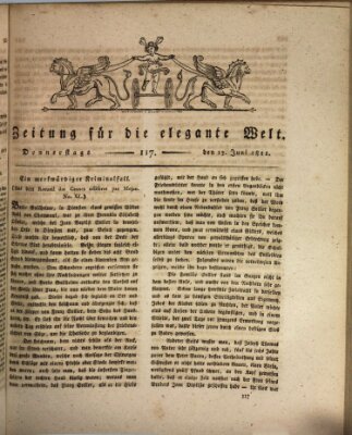 Zeitung für die elegante Welt Donnerstag 13. Juni 1811