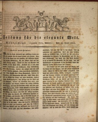 Zeitung für die elegante Welt Donnerstag 20. Juni 1811