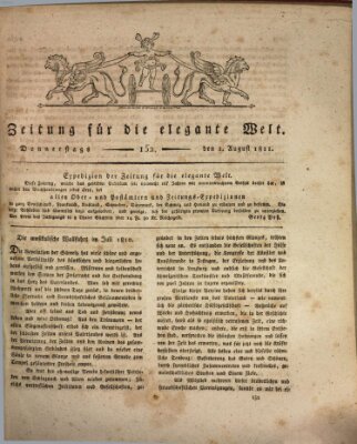 Zeitung für die elegante Welt Donnerstag 1. August 1811