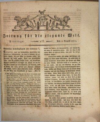 Zeitung für die elegante Welt Freitag 2. August 1811