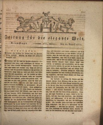 Zeitung für die elegante Welt Dienstag 20. August 1811