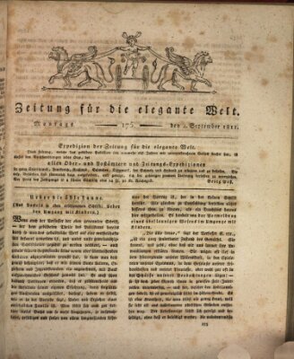 Zeitung für die elegante Welt Montag 2. September 1811