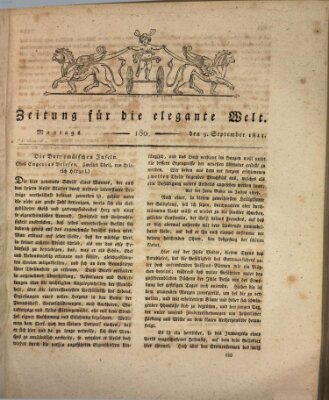 Zeitung für die elegante Welt Montag 9. September 1811