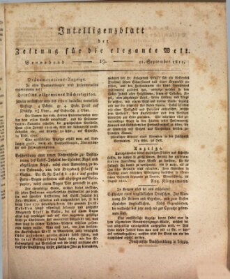 Zeitung für die elegante Welt Samstag 21. September 1811