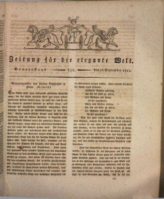 Zeitung für die elegante Welt Donnerstag 26. September 1811