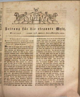 Zeitung für die elegante Welt Montag 30. September 1811