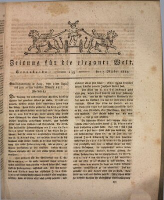 Zeitung für die elegante Welt Samstag 5. Oktober 1811