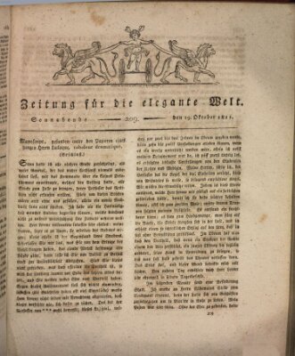 Zeitung für die elegante Welt Samstag 19. Oktober 1811