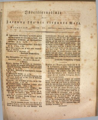 Zeitung für die elegante Welt Samstag 19. Oktober 1811