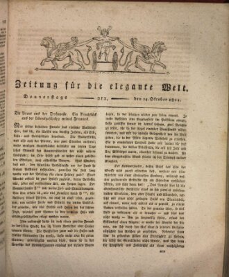 Zeitung für die elegante Welt Donnerstag 24. Oktober 1811