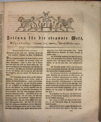 Zeitung für die elegante Welt Samstag 26. Oktober 1811