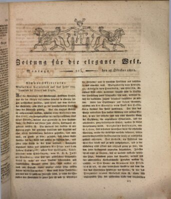 Zeitung für die elegante Welt Montag 28. Oktober 1811