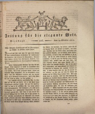 Zeitung für die elegante Welt Dienstag 29. Oktober 1811