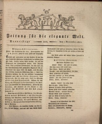 Zeitung für die elegante Welt Donnerstag 7. November 1811