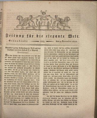 Zeitung für die elegante Welt Samstag 9. November 1811