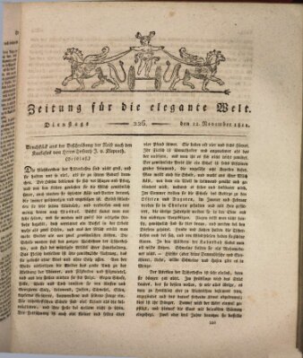 Zeitung für die elegante Welt Dienstag 12. November 1811