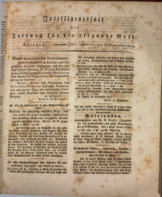 Zeitung für die elegante Welt Dienstag 12. November 1811