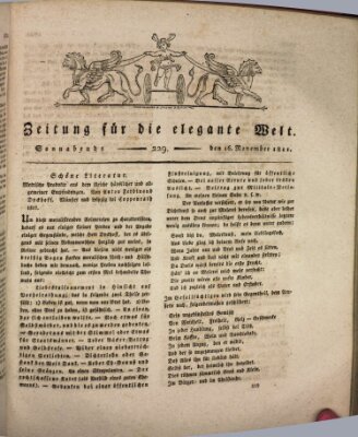 Zeitung für die elegante Welt Samstag 16. November 1811