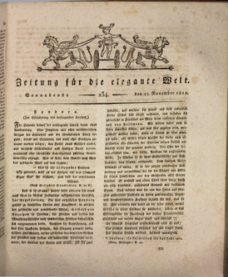 Zeitung für die elegante Welt Samstag 23. November 1811