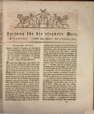 Zeitung für die elegante Welt Samstag 14. Dezember 1811