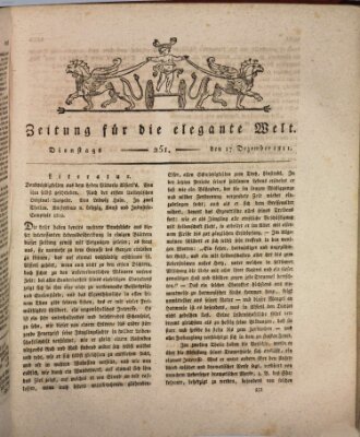 Zeitung für die elegante Welt Dienstag 17. Dezember 1811