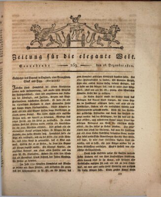 Zeitung für die elegante Welt Samstag 28. Dezember 1811