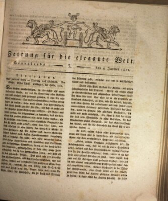 Zeitung für die elegante Welt Samstag 4. Januar 1812