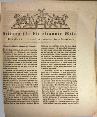 Zeitung für die elegante Welt Dienstag 7. Januar 1812