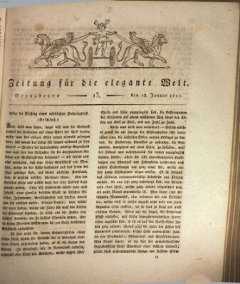 Zeitung für die elegante Welt Samstag 18. Januar 1812