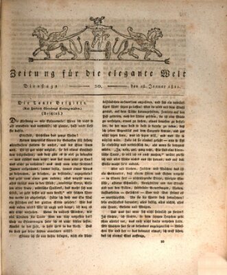 Zeitung für die elegante Welt Dienstag 28. Januar 1812