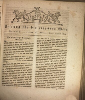 Zeitung für die elegante Welt Dienstag 4. Februar 1812