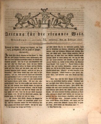 Zeitung für die elegante Welt Dienstag 18. Februar 1812